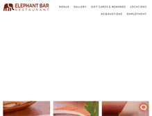 Tablet Screenshot of elephantbarrestaurant.com